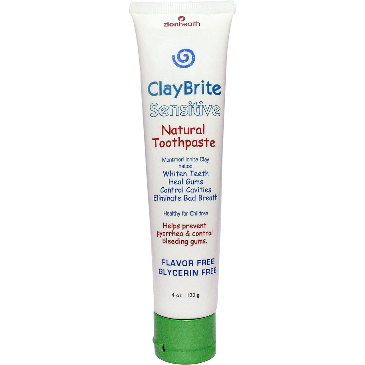 Zion Health Natural ClayBrite Sensitive Gums Toothpaste, 4 Oz